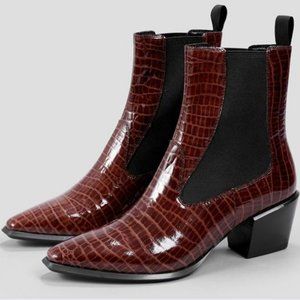 Vagabond Shoemakers, Betsy Boot, Brown Croc, Sz 7